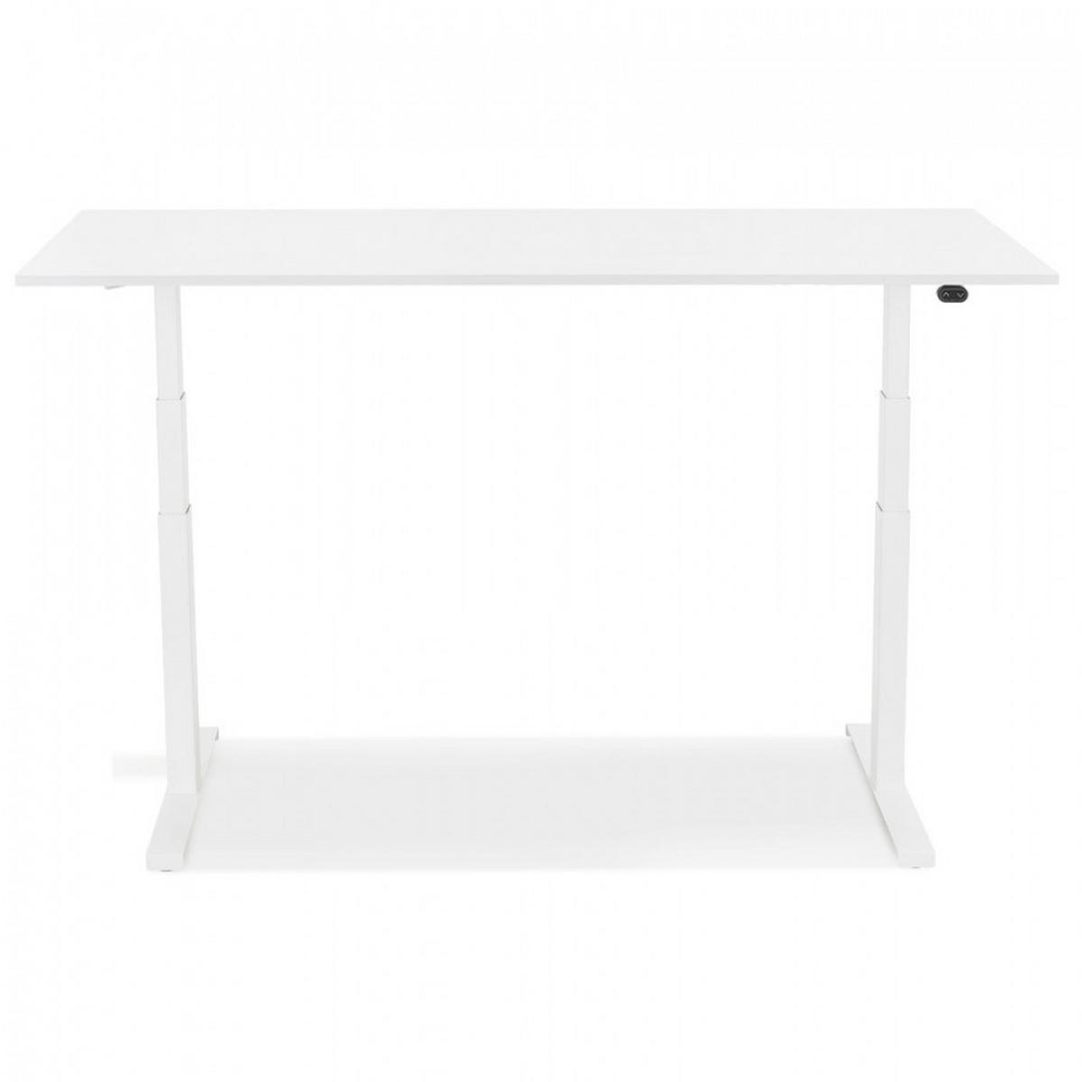 SCHREIBTISCH Weiß 140x70x127 cm - Weiß, Holz/Metall (140/70/127cm) - AlterEgo