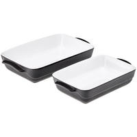 AUFLAUF & Servierform eckig 26 x 16 cm „Schiefer“ - Schieferfarben, Keramik (26/26/5cm) - Magu Cera