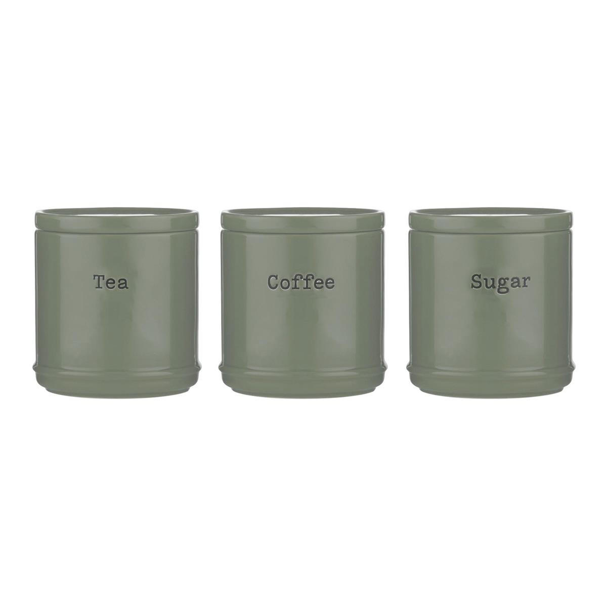 VORRATSDOSEN ACCENTS 3er Set, salbeigrün, 750 ml - Multicolor, Keramik - Price & Kensington