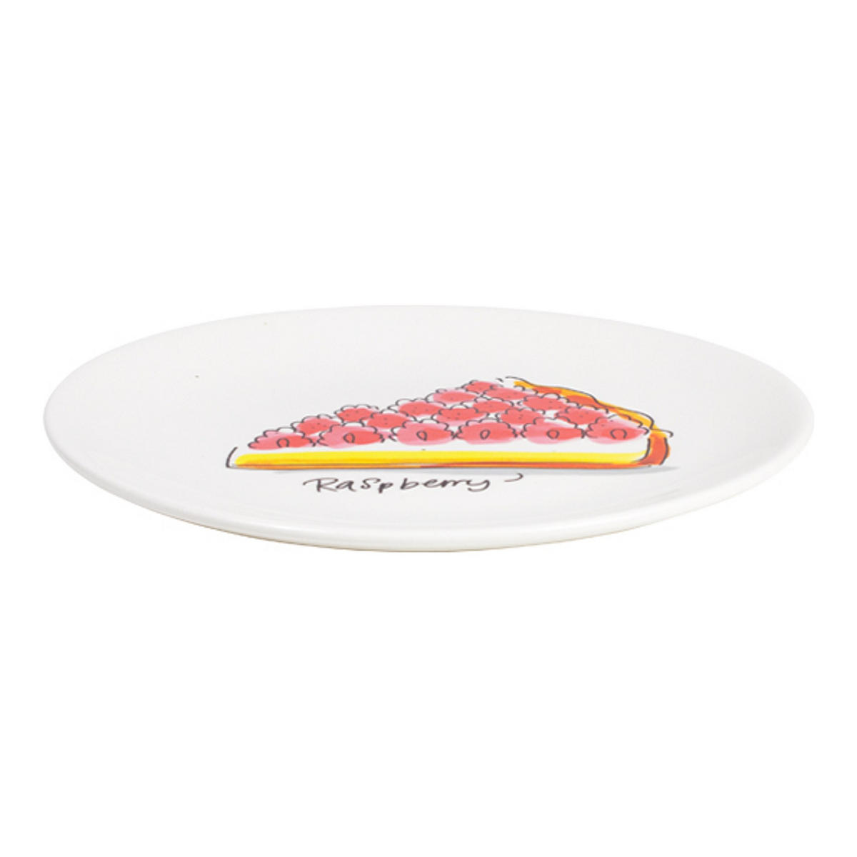 KUCHENTELLER Himbeerkuchen in Bunt - 18cm - Multicolor, Keramik (18/18/2cm) - Blond Amsterdam