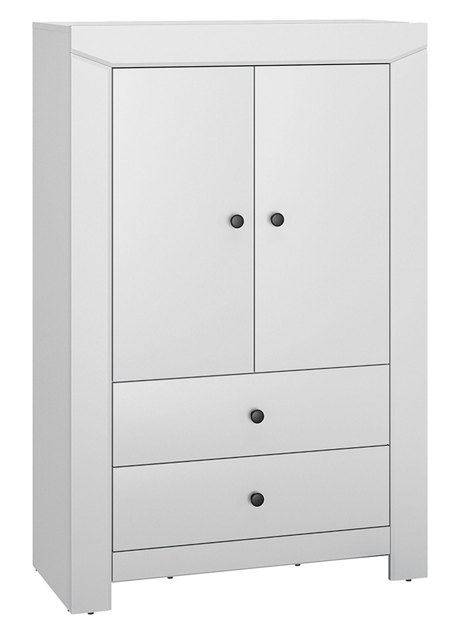 STAURAUMSCHRANK Terni silbergrau 91,5 / 42 / 139cm - Silberfarben/Grau, Holz/Holzwerkstoff (92/139/42cm) - Feldmann-Wohnen