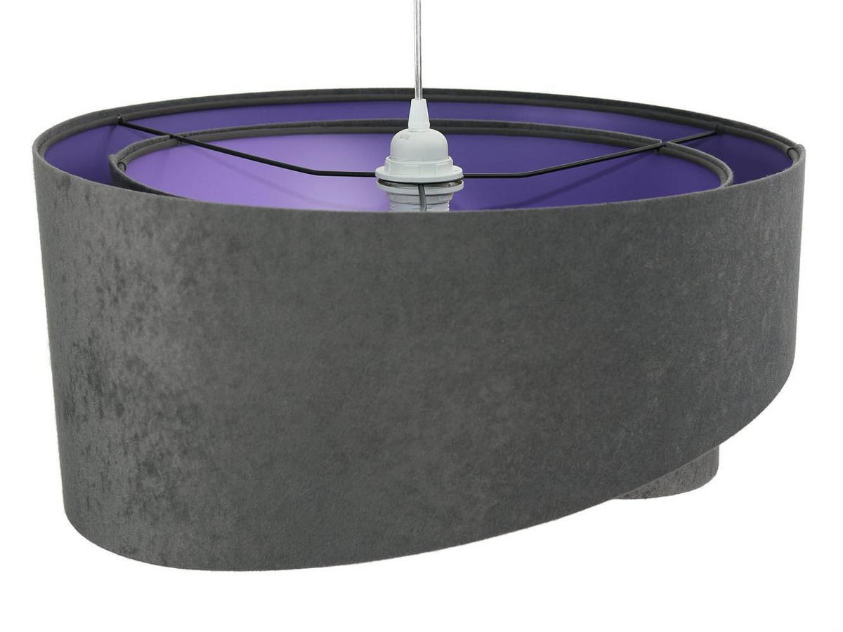 HÄNGELEUCHTE Grau 50/23 cm - Lila/Grau, Kunststoff (50/1.3/23cm) - ONZENO