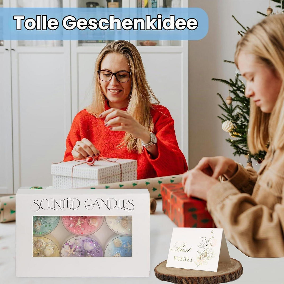 DUFTKERZEN 6-teiliges Set Sojawachs Aromatherapie Geschenkset - Multicolor, Paraffin (2.8cm)