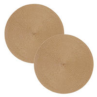 PLATZSET 2er Set Polypro Caramel 35 cm rund - Hellbraun, Kunststoff (35cm) - TiborTex