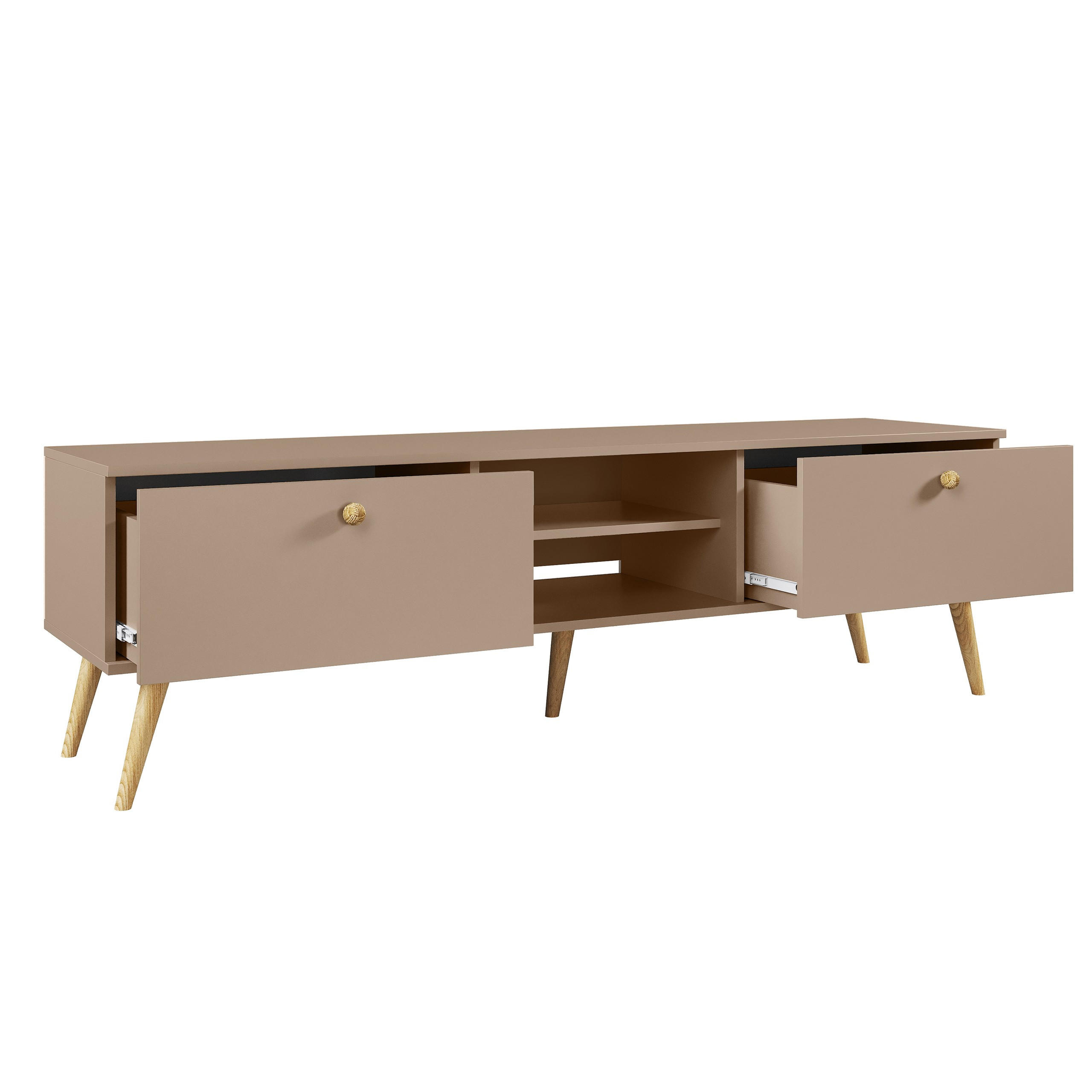TV-SCHRANK Ikon Macchiato mit Schubladen - Beige, Holzwerkstoff (170/50/41cm) - Bettso