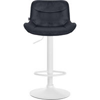 BARHOCKER Vulcano Samt weiß schwarz - Schwarz/Weiß, Textil/Metall (49/106/51cm) - TPFLiving