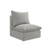 SOFAELEMENT Bouclé Stoff Grau - Hellgrau/Schwarz, Holzwerkstoff/Kunststoff (75/77/90cm) - Makamii