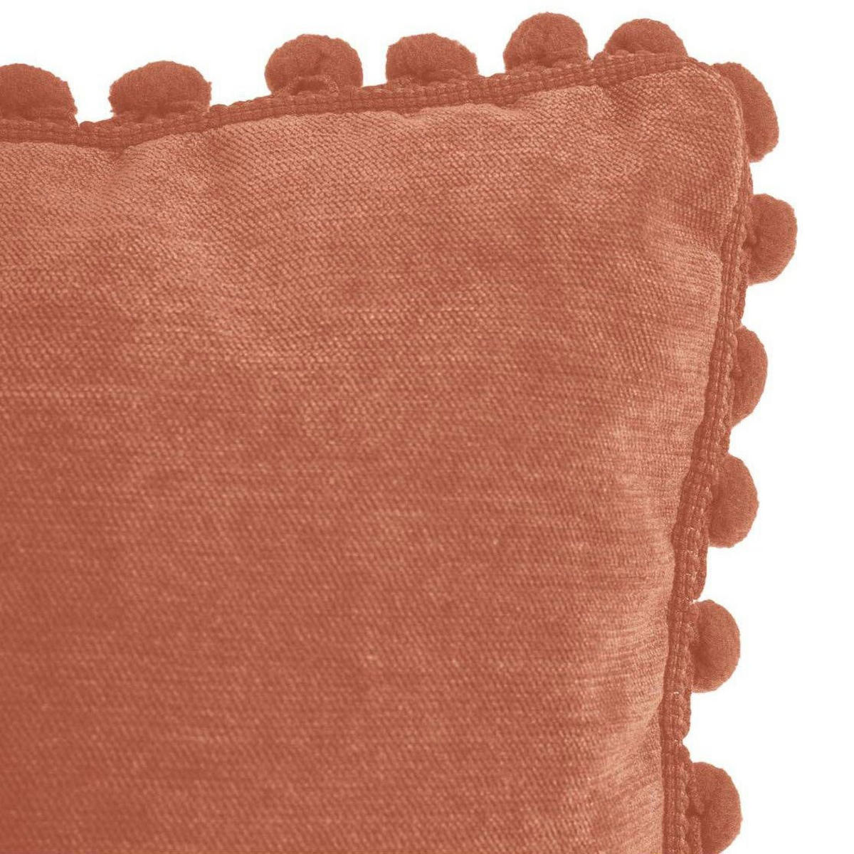 ZIERKISSEN Pompons 40/40 cm - Orange, Textil (40/40cm) - Atmosphera Createur d´interieur