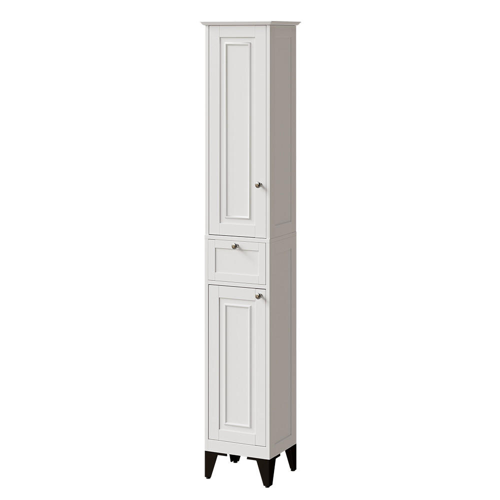 HOCHSCHRANK Vanity Weiß 32 x 175 cm - Weiß, Holzwerkstoff (32/175/30cm) - Vicco