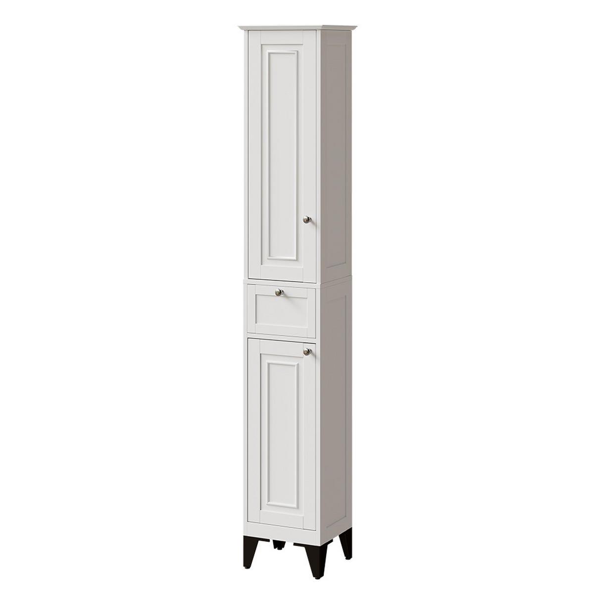 HOCHSCHRANK Vanity Weiß 32 x 175 cm - Weiß, Holzwerkstoff (32/175/30cm) - Vicco