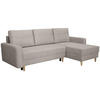 ECKSCHLAFSOFA Vega mit Universelle Ottomane Cappuccino - Cappuccino, Textil (225/150cm) - Beautysofa