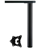 TISCHBEIN Alto 87cm + 2,5cm Schwarz matt Rund höhenverstellbar max. 150 kg - Schwarz, Metall (6/87/89.5cm) - Livingpoint24