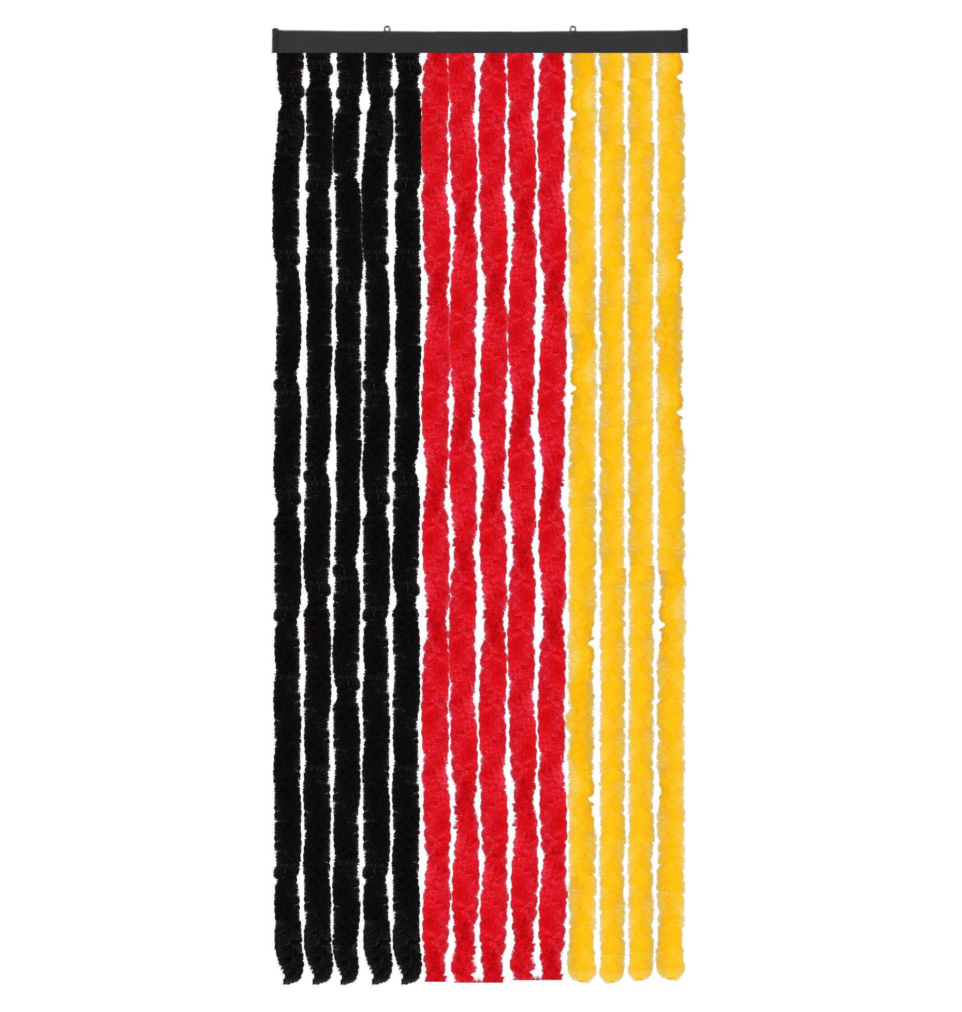 FLAUSCHVORHANG (56x185 cm) Türvorhang in "Schwarz-Rot-Gelb" - Dunkelgelb, Kunststoff (56/2/185cm) - Arsvita