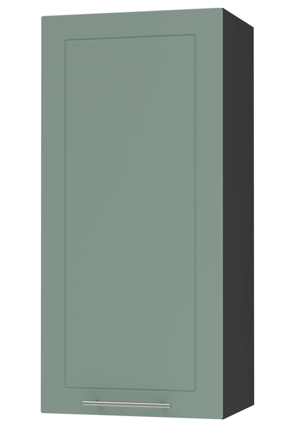 Feldmann-Wohnen Küchenhängeschrank Mintgrün, Schwarz 45x96x32.5 cm