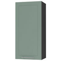 KÜCHENHÄNGESCHRANK Kvantum W4/45 Mint Matt / Schwarz Matt 45 / 32,5 / 96cm - Schwarz/Mintgrün, Holz/Holzwerkstoff (45/96/32.5cm) - Feldmann-Wohnen