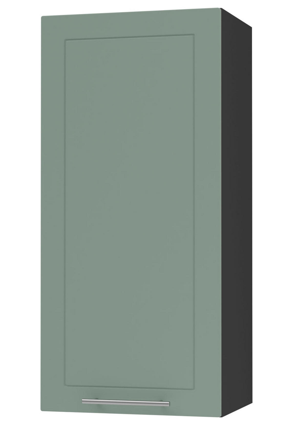 KÜCHENHÄNGESCHRANK Kvantum W4/45 Mint Matt / Schwarz Matt 45 / 32,5 / 96cm - Schwarz/Mintgrün, Holz/Holzwerkstoff (45/96/32.5cm) - Feldmann-Wohnen