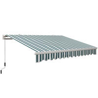 MARKISE 395x245 cm weiß grün - Weiß, Metall (395/245cm) - LEBENLANG