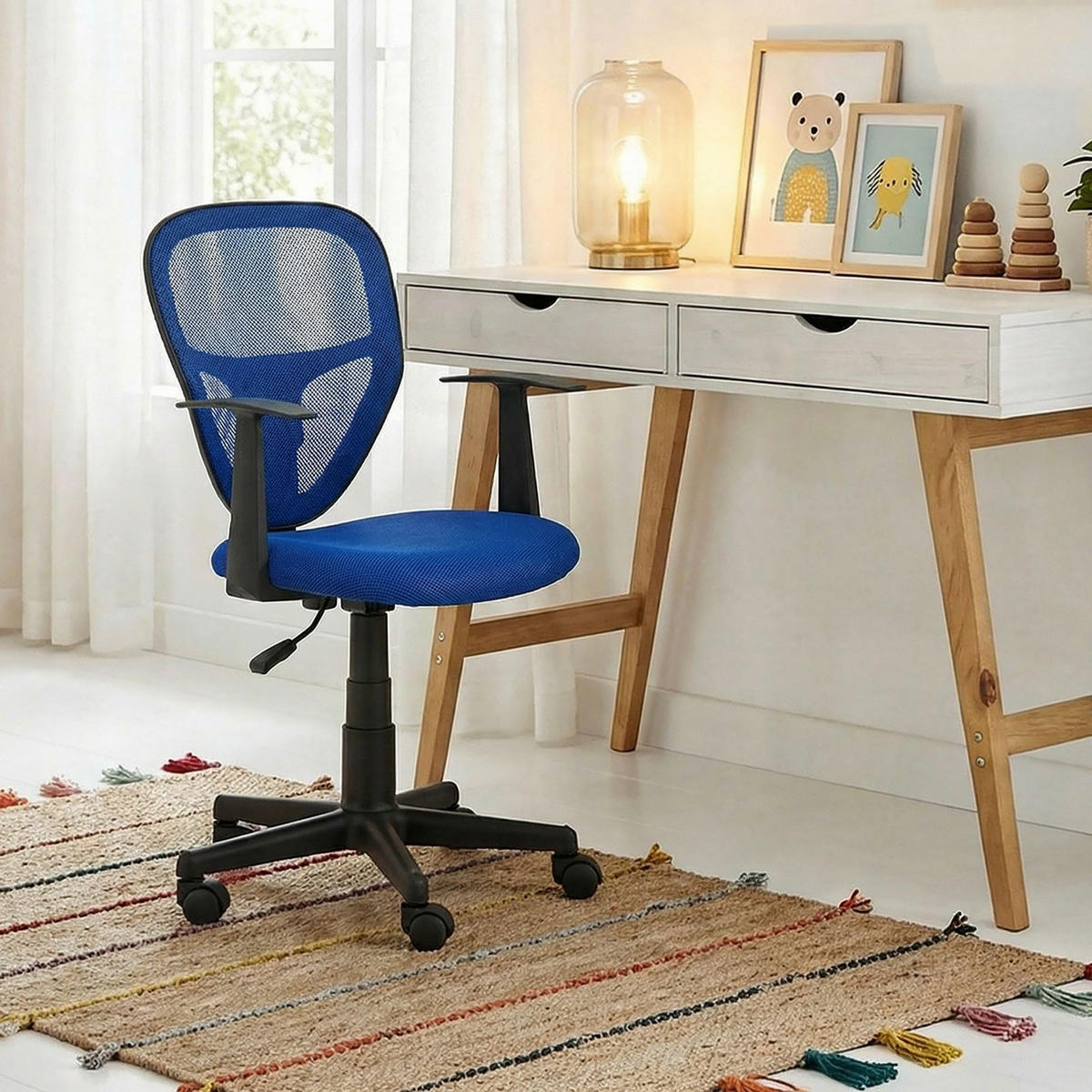 KINDERDREHSTUHL STUDIO - Blau, Textil (53/92/52cm) - IDIMEX