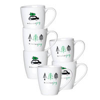 HENKELBECHER Winter Joy Green weiß 360 ml 6er Set - Weiß, Keramik (0.36L) - Ritzenhoff Breker