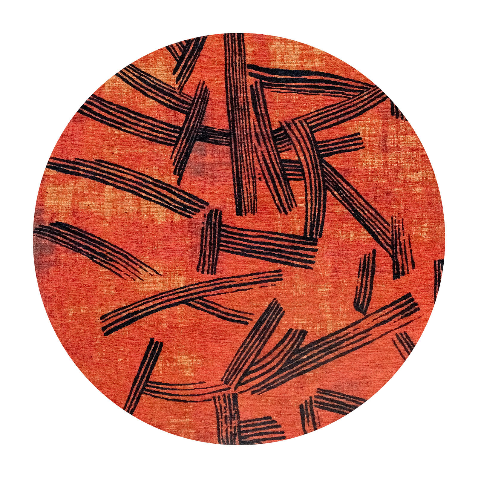 TEPPICH Ginger Chocolat Meditation Kanji 240/240 cm - Rot, Kunststoff/Textil (240/240cm) - Louis De Poortere