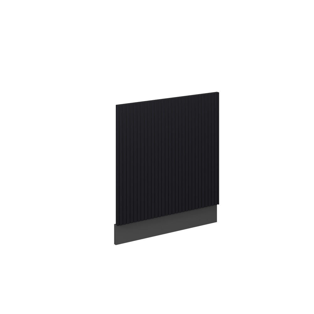 FRONTPANEL Fame-Line Svart randig 60 cm utan bänkskiva Svart, Antracit 67.4/60/1.6 cm