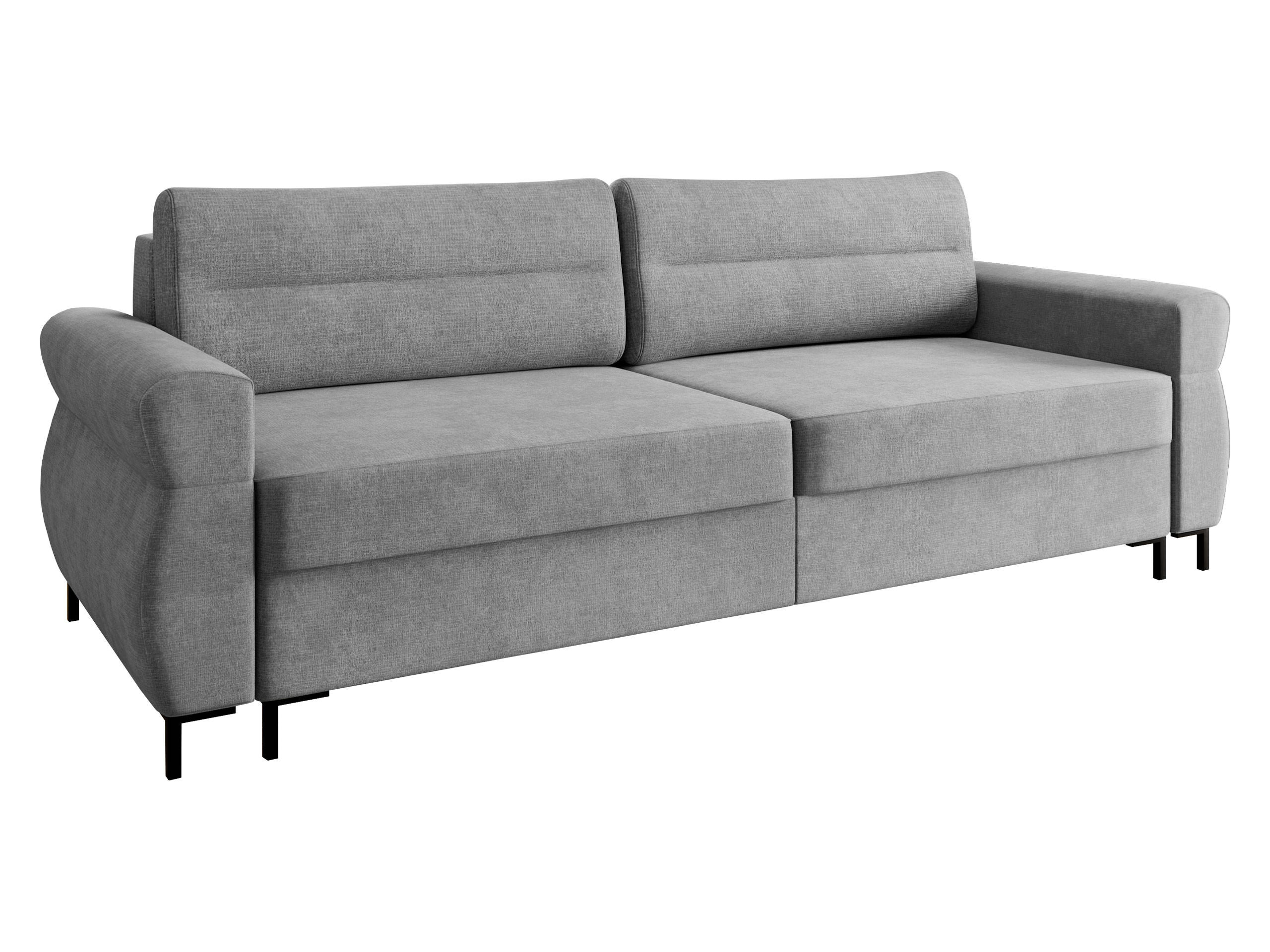 SCHLAFSOFA Berne - Hellgrau/Schwarz, Holz/Kunststoff (238/92/95cm) - MIRJAN24