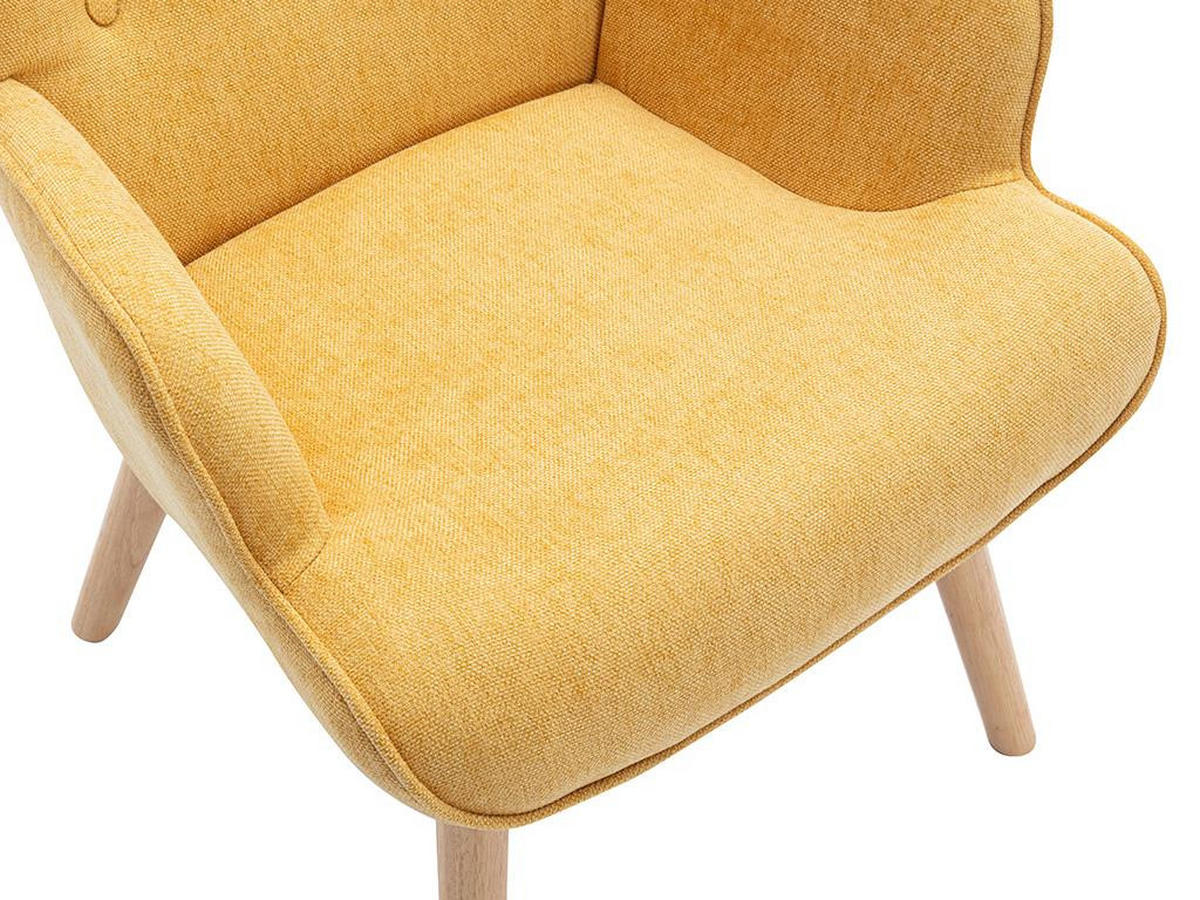 SESSEL - Stoff - Senfgelb - VATELY - Gelb, Textil (78/95.5/69cm) - Vente-Unique