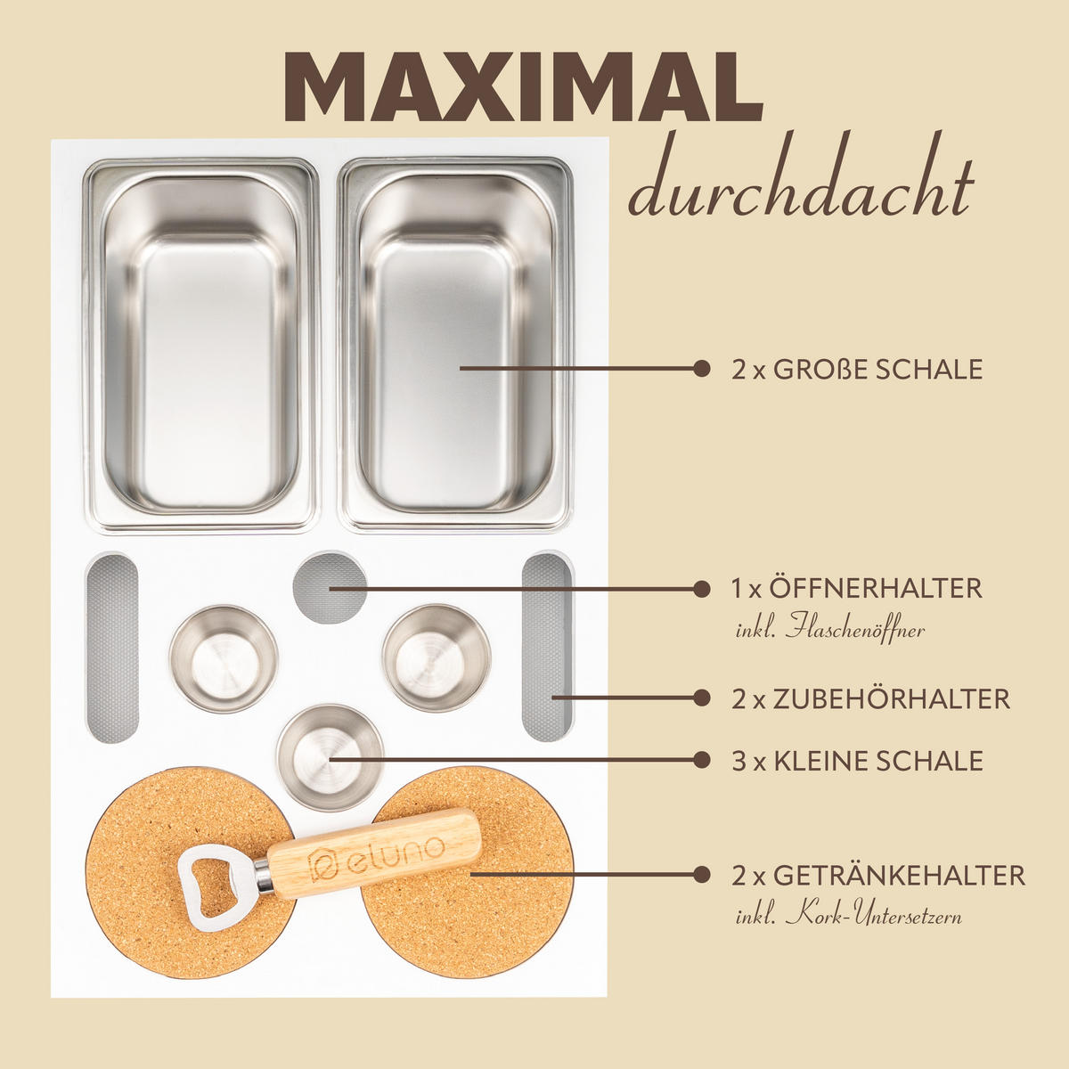 COUCHBAR mit abnehmbarem Deckel, Bambus, weiß - Weiß, Holz (27.5/8/40cm) - eluno