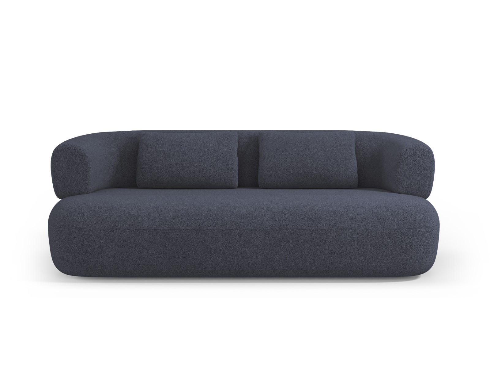 SOFA Jenny aus Boucle dunkelblau 3 Sitzplätze - Dunkelblau, Textil (90/73/178cm) - Micadoni