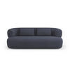 SOFA Jenny aus Boucle dunkelblau 3 Sitzplätze - Dunkelblau, Textil (90/73/178cm) - Micadoni