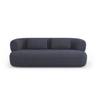 SOFA Jenny aus Boucle dunkelblau 3 Sitzplätze - Dunkelblau, Textil (90/73/178cm) - Micadoni