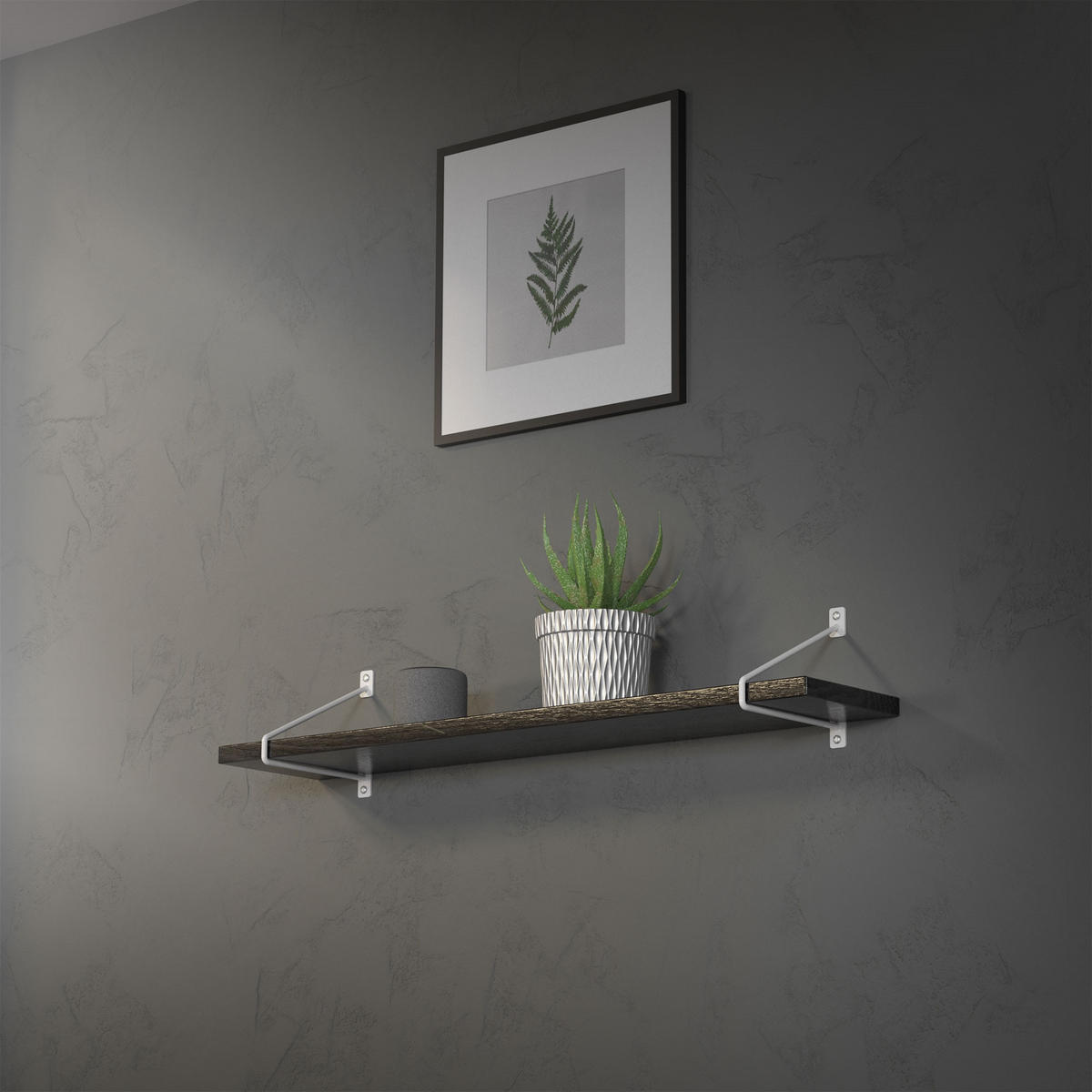 REGALHALTERUNG - Weiß, Metall (22/2.3/18cm) - ML-DESIGN