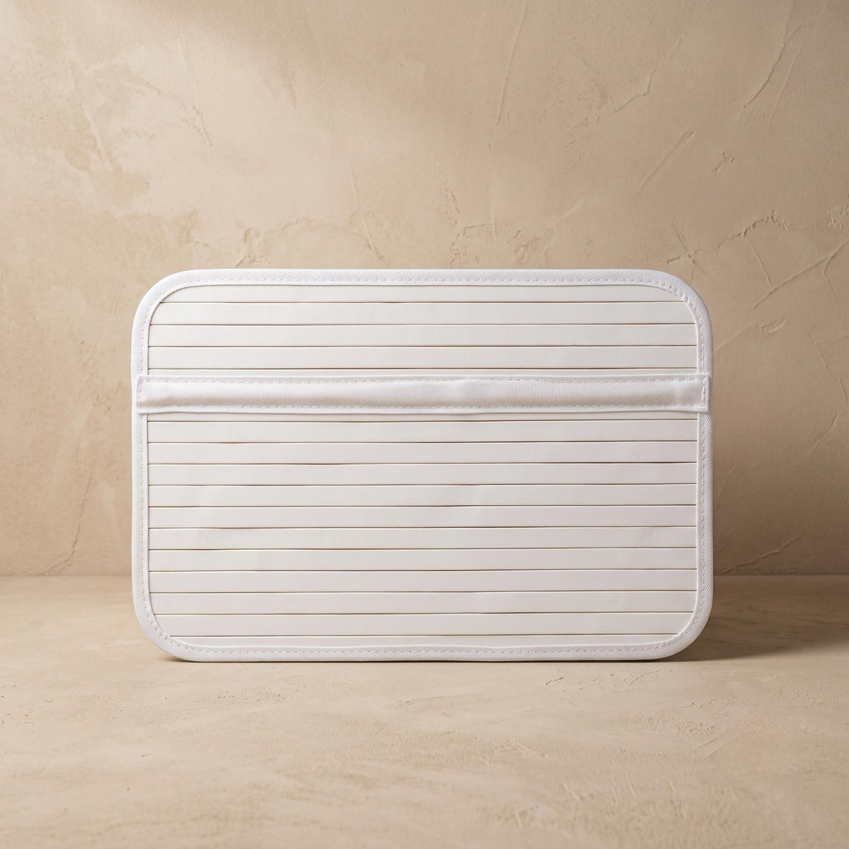 WÄSCHEKORB aus Bambus 100 l 55/35/60 cm - Weiß, Naturmaterialien (35/60/55cm) - NUXIO