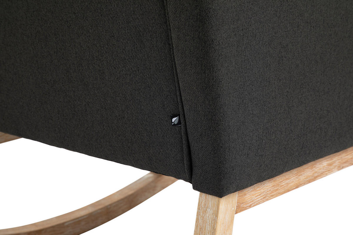 SCHAUKELSTUHL Stoff dunkelgrau - Dunkelgrau, Holz/Textil (63/90/77cm) - CLP