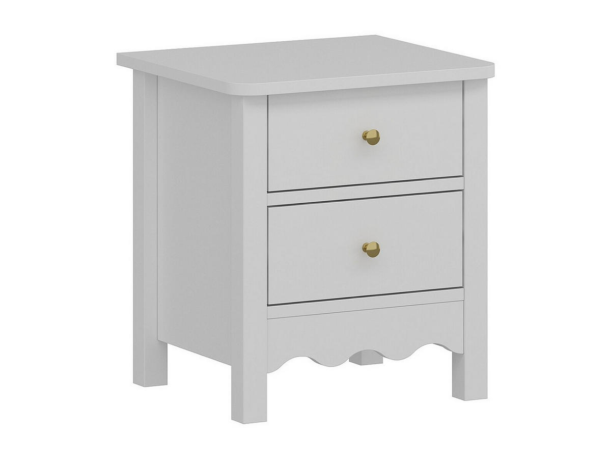 NACHTTISCH - 2 Schubladen - Weiß - ILIZANA - Weiß, Holz (45/50/40cm) - Vente-Unique