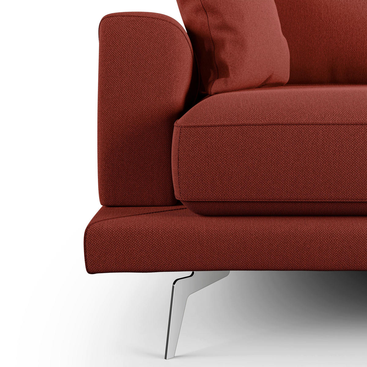 LINEARSOFA Dorian - Rot, Textil (178/88/93cm) - Divani.store