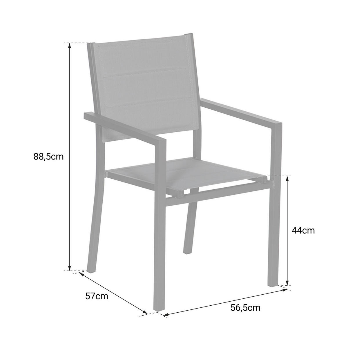 STÜHLE Anthrazitgrau und Grau 6er-Set - Grau, Kunststoff (56.5/90/57cm) - Happy Garden