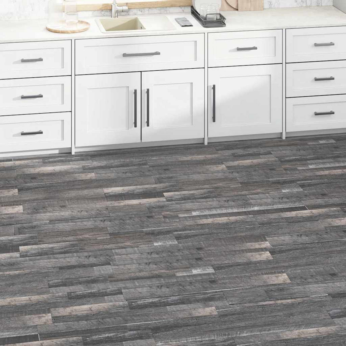 VINYLBODEN PVC-Dielen selbstklebend 2mm Stärke Laminat Viny Bauholz 5,02m² - Birnbaumfarben, Holzwerkstoff (91.5/15.2/0.2cm) - DELUKE