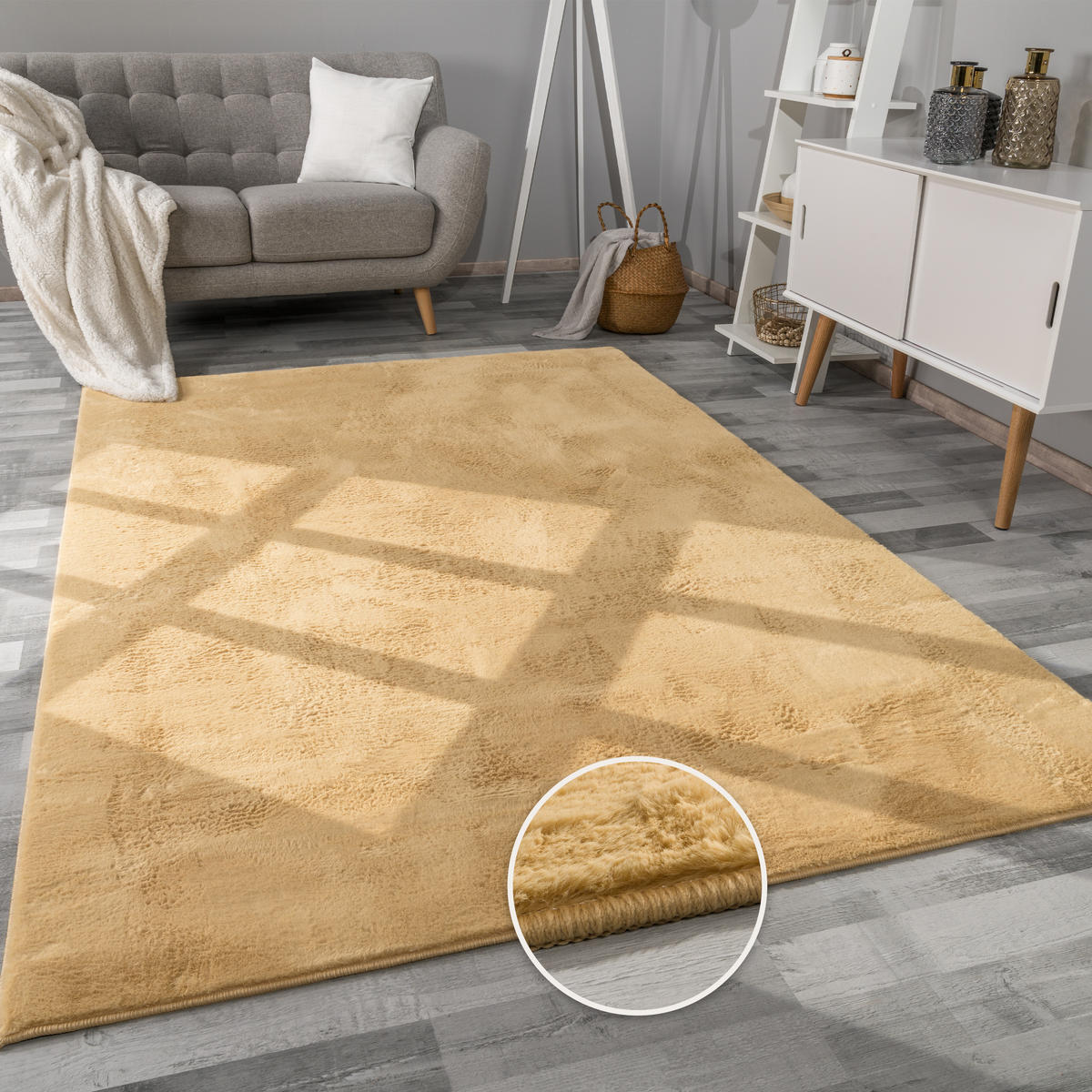 HOCHFLORTEPPICH 100/200 cm Soft 380 - Gelb, Textil (100/200cm) - Paco Home