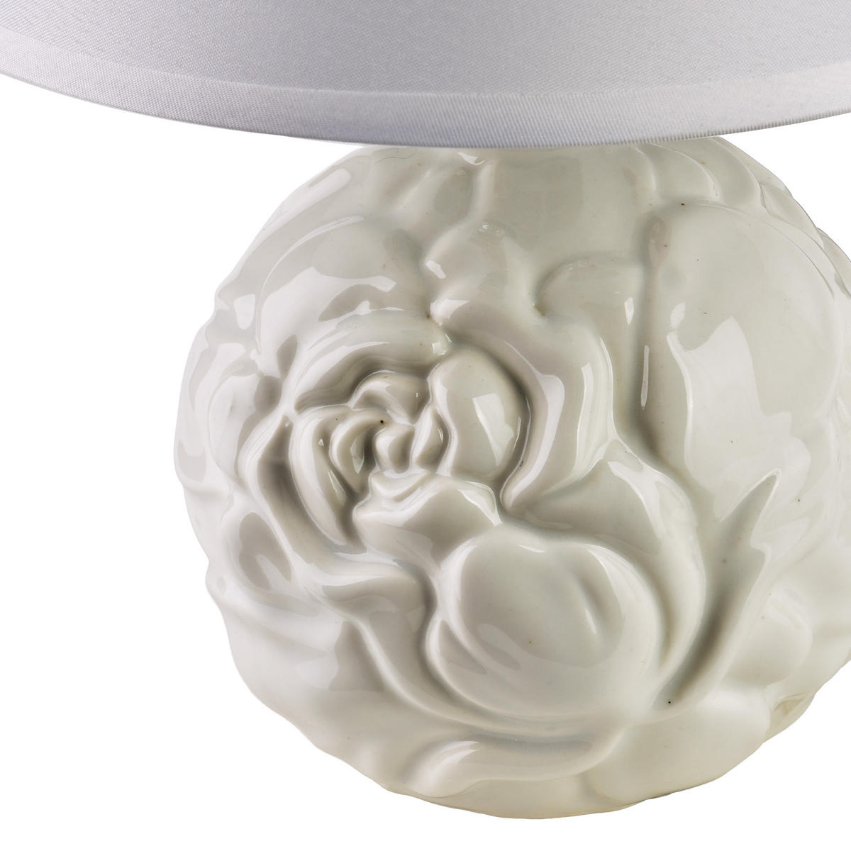 TISCHLAMPE Leti Grau 13/17.5/26.5 cm Keramik - Weiß, Keramik (13/17.5/26.5cm) - Mondex