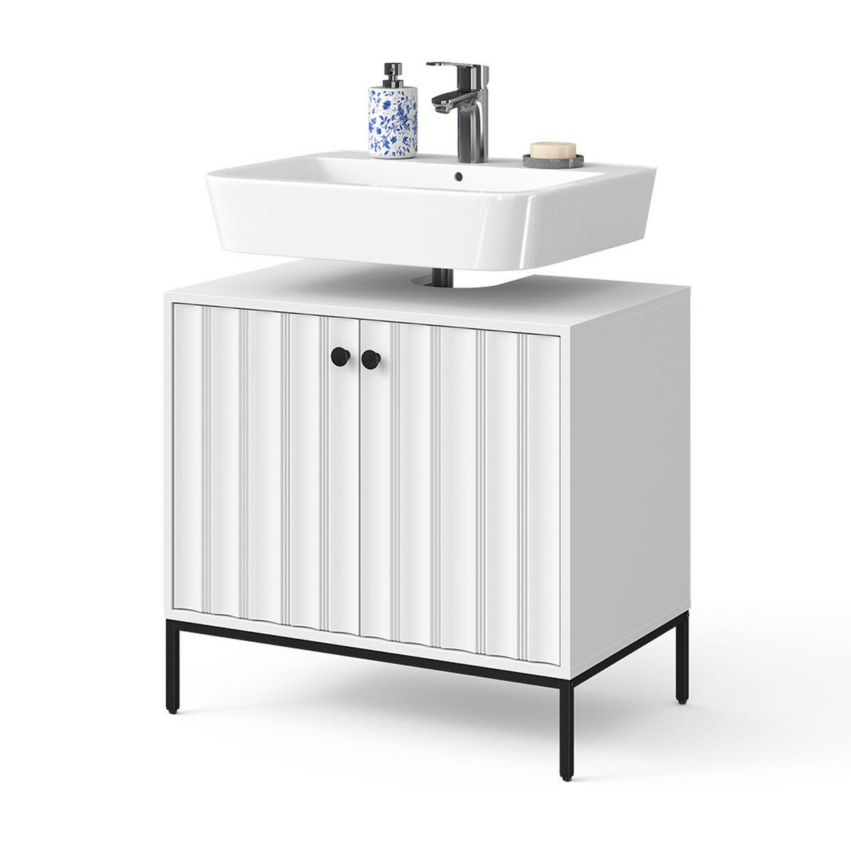 ZÁKLADNÍ SKŘÍŇKA POD UMYVADLO Eliza Bílá - bílá, kompozitní dřevo (70/63/45cm) - Vicco