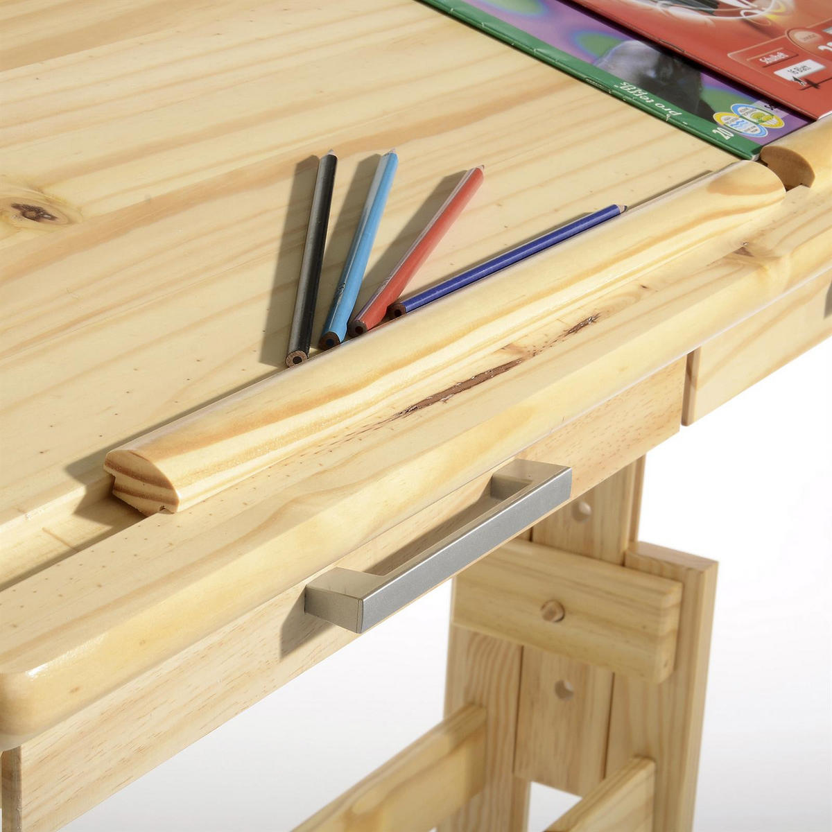 KINDERSCHREIBTISCH OLIVIA - Naturfarben, Holz (109/130/55cm) - IDIMEX