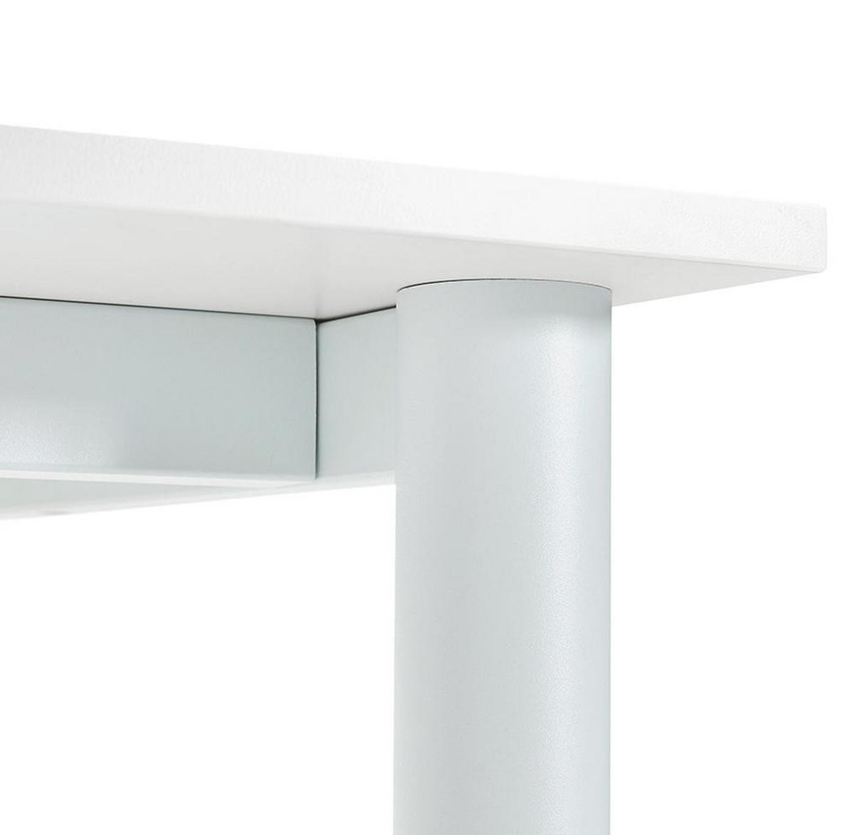 SCHREIBTISCH Modern Ergonomisch Mit Metallgestell LUMIRA, Weiß 160x80x75 cm - Weiß, Holz/Metall (80/160/75cm) - KADIMA DESIGN