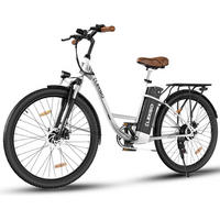 E-BIKE Cityrad EG31 28" für Damen & Herren, 7 Gang, bis zu 90km - Schwarz, Metall (87cm) - ELEKGO