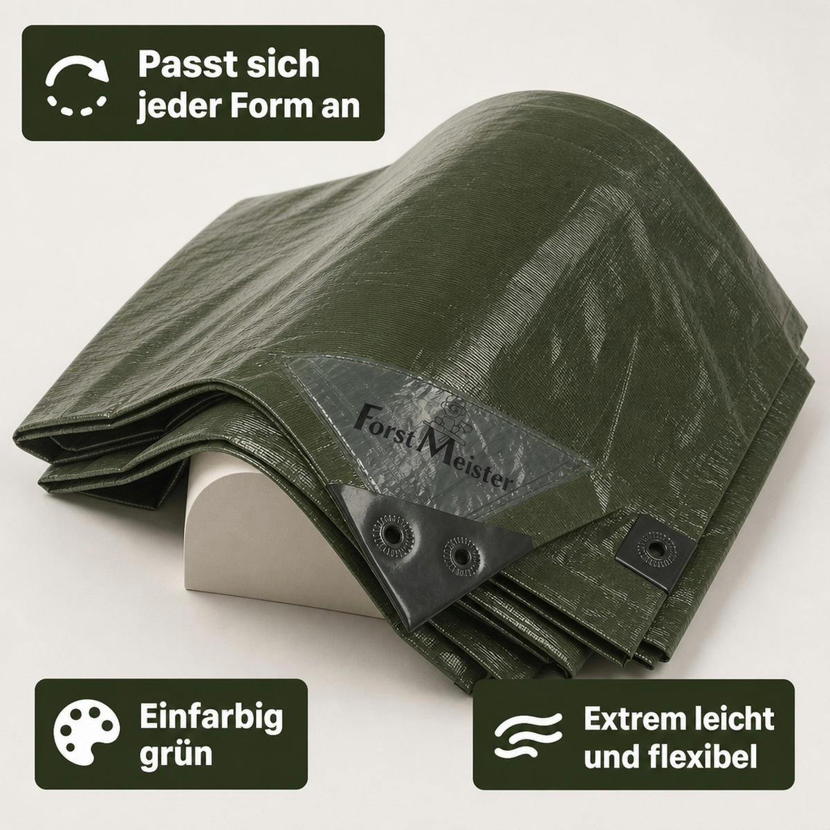 ABDECKPLANE - Grün, Kunststoff (400/300/1cm) - Westfalia