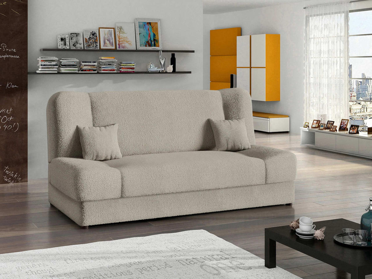 SCHLAFSOFA Jonas Premium - Kaschmir, Holz/Textil (195/86/87cm) - MIRJAN24