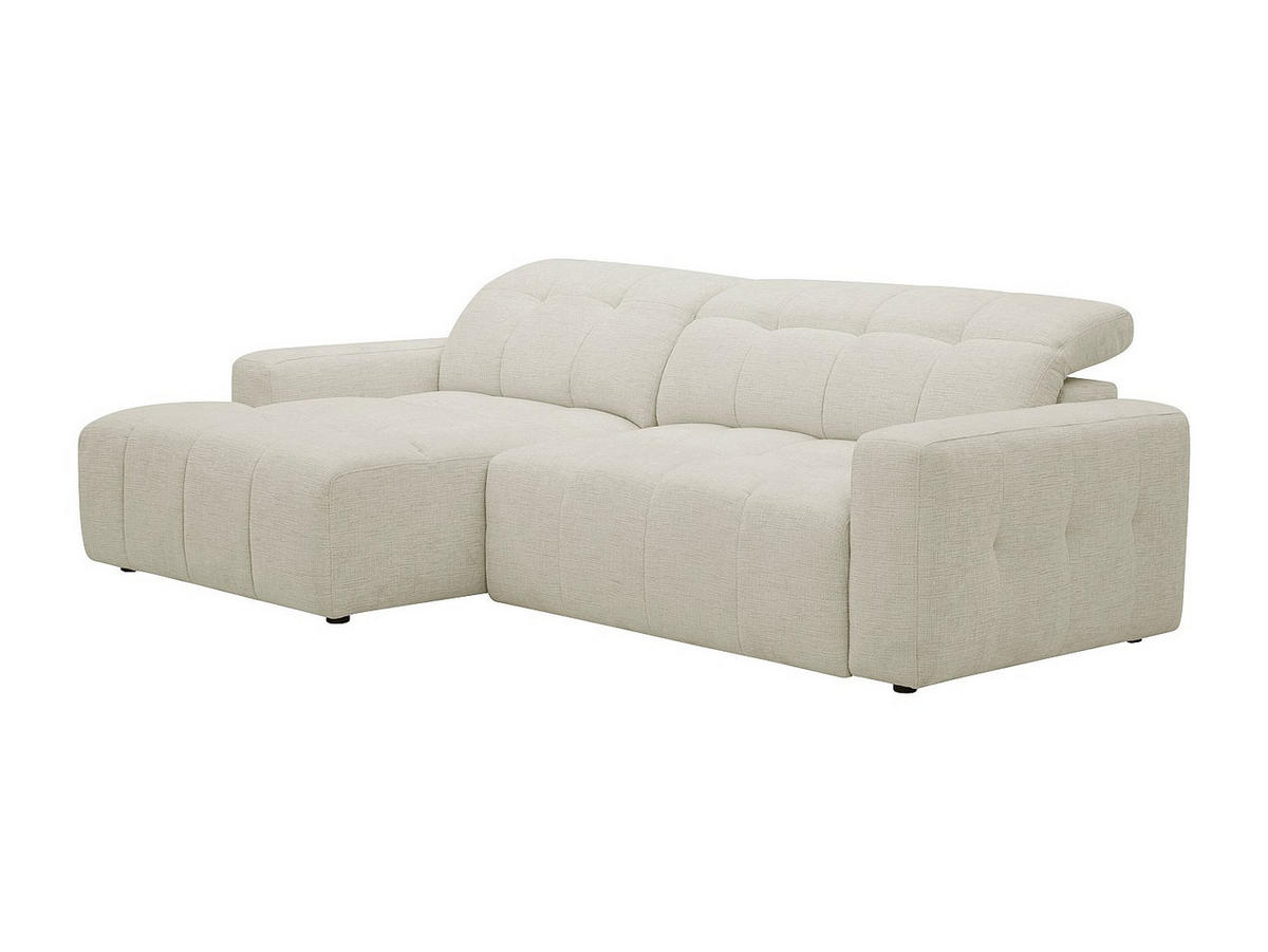 RELAXSOFA - 3 Personen - stoff - beige Clemiga - Beige, Textil (264/83/159cm) - Vente-Unique