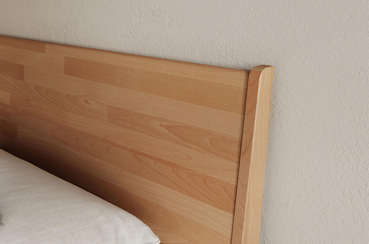 MASSIVHOLZBETT Radom 140/200 in Naturfarben, Buche-lackiert - Buchefarben, Holz/Buchenholz (140/200cm) - Visby