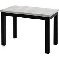 ESSTISCH Arden rechteckig, Beton Grau 100/60/73 cm - Hellgrau/Schwarz, Holz/Holzwerkstoff (100/60/73cm) - WFL GROUP