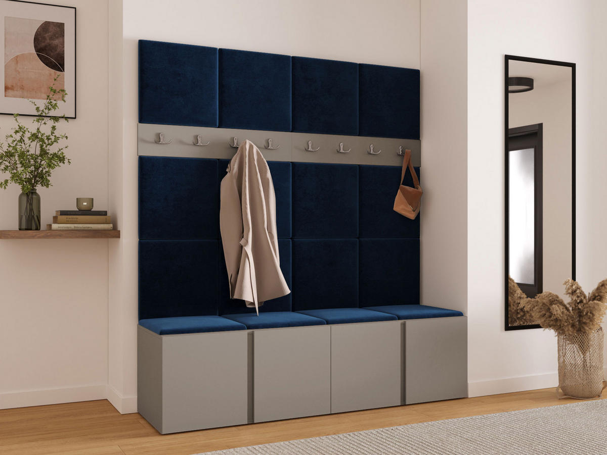 MOBILIER PENTRU HOL Orion V - albastru/cașmir, material plastic/compozit lemnos (168/186/46cm) - MIRJAN24